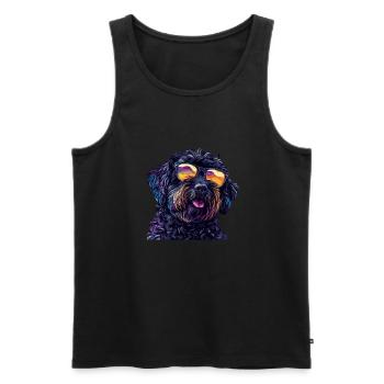 Labradoodle Doodle chiens maman ami à fourrure - Débardeur bio Premium Homme - noir - Devant - Michal (187cm)