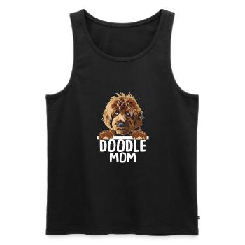 Doodle Maman Labradoodle Chiens Chien Maman À Fourrure - Débardeur bio Premium Homme - noir - Devant - Michal (187cm)