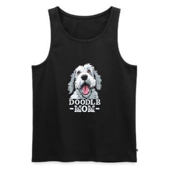 Doodle Maman Labradoodle Chiens Chien Maman À Fourrure - Débardeur bio Premium Homme - noir - Devant - Michal (187cm)