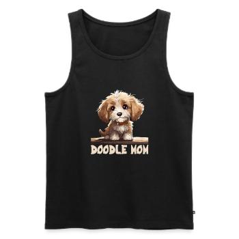 Doodle Maman Labradoodle Chiens Chien Maman À Fourrure - Débardeur bio Premium Homme - noir - Devant - Michal (187cm)