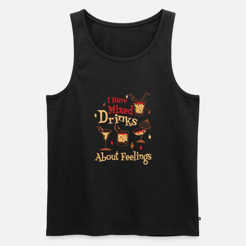 Gemischte Gefühle Und Exquisite Drinks - Männer Premium Bio Tank Top - Schwarz