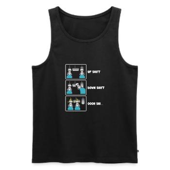 Up Shift Down Shift Lustige Auto Gangwechsel - Männer Premium Bio Tank Top - Schwarz - Vorne - AI Model Male 178 light (178cm)
