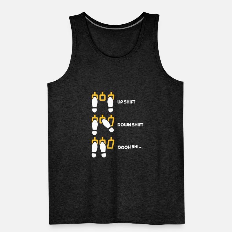 Up Shift Down Shift Funny Car Gear Changes Men's Premium Organic Tank Top