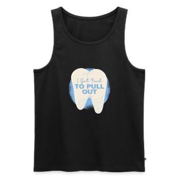 Tooth Fairy Humorous Spell Art - Men's Premium Organic Tank Top - black - Front - Michal (187cm)