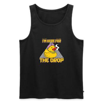 I'm here for the drop music ducks - Men's Premium Organic Tank Top - black - Front - AI Model Male 178 light (178cm)