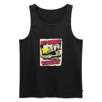 My shoes have more miles than your car - Men's Premium Organic Tank Top - black - Front - AI Model Male 178 light (178cm)