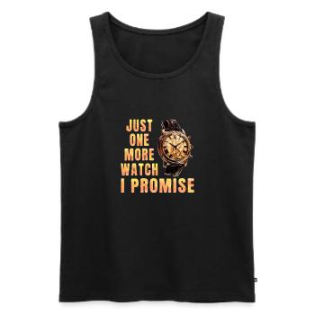 Just One More Watch I Promise – für - Männer Premium Bio Tank Top - Schwarz - Vorne - Michal (187cm)