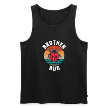 Brother Bug Retro Ladybug - Men's Premium Organic Tank Top - black - Front - AI Model Male 178 light (178cm)