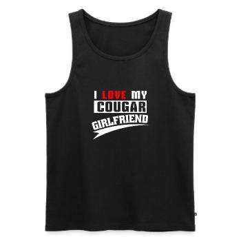 Ich Liebe Meine Cougar Freundin - Männer Premium Bio Tank Top - Schwarz - Vorne - AI Model Male 178 light (178cm)