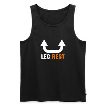 Leg Rest Humorous statement for the relaxed - Men's Premium Organic Tank Top - black - Front - AI Model Male 178 light (178cm)
