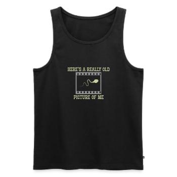 Hier Ist Ein Wirklich Altes Bild Von Mir Lustiges - Männer Premium Bio Tank Top - Schwarz - Vorne - AI Model Male 178 light (178cm)