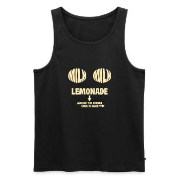 Lait Limonade Dicton amusant - Débardeur bio Premium Homme - noir - Devant - AI Model Male 178 light (178cm)