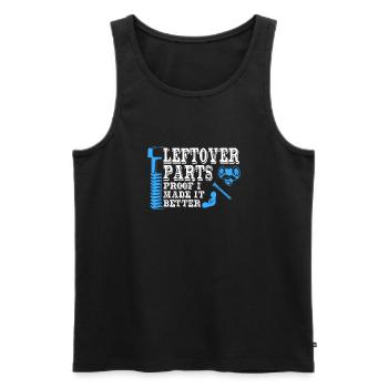 Leftover Parts Proof I Made It Better Screws - Men's Premium Organic Tank Top - black - Front - AI Model Male 178 light (178cm)
