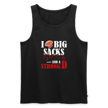 Ich Liebe Große Sacks, Tight Ends Und Eine Starke - Männer Premium Bio Tank Top - Schwarz - Vorne - AI Model Male 178 light (178cm)