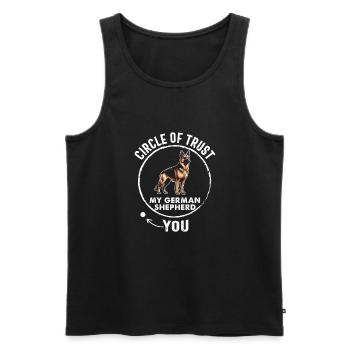 Circle Of Trust My German Shepherd loyalist - Men's Premium Organic Tank Top - black - Front - Michal (187cm)