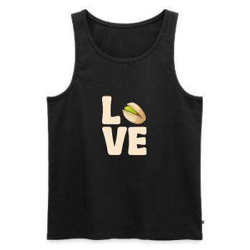 Love for Pistachio Lovers Nut Snack Fans - Men's Premium Organic Tank Top - black - Front - Michal (187cm)
