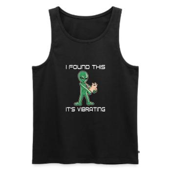 I found that it vibrates funny alien - Men's Premium Organic Tank Top - black - Front - AI Model Male 178 light (178cm)