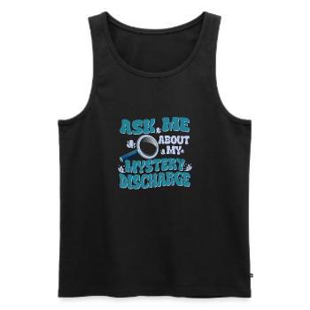 Frag Mich Nach Meiner Geheimnisvollen Entladung - - Männer Premium Bio Tank Top - Schwarz - Vorne - AI Model Male 178 light (178cm)