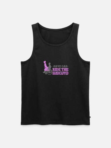 Handicapped Empowerment Illustration for - Men's Premium Organic Tank Top - black