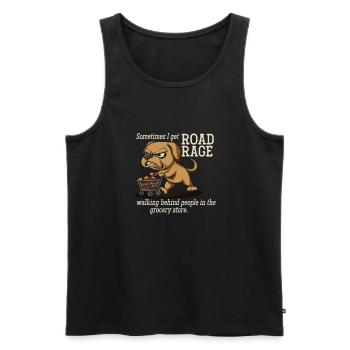 Sometimes I have road rage in the supermarket - Men's Premium Organic Tank Top - black - Front - AI Model Male 178 light (178cm)