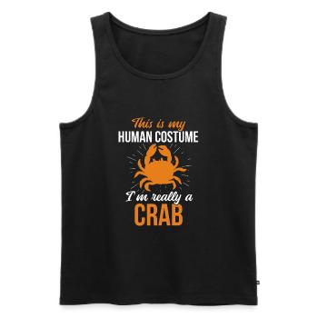 Krabbe - Männer Premium Bio Tank Top - Schwarz - Vorne - AI Model Male 178 light (178cm)