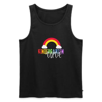 Kindergarten Dude - Männer Premium Bio Tank Top - Schwarz - Vorne - AI Model Male 178 light (178cm)