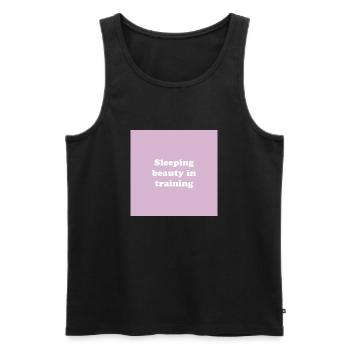 Sleeping beauty in training - Débardeur bio Premium Homme - noir - Devant - Michal (187cm)