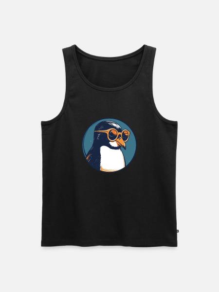 Pinguin, Antarktisvogel, Flippervogel - Männer Premium Bio Tank Top - Schwarz