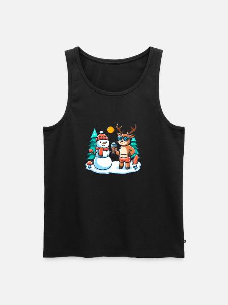 Christmas Gnome Zombie - Men's Premium Organic Tank Top - black