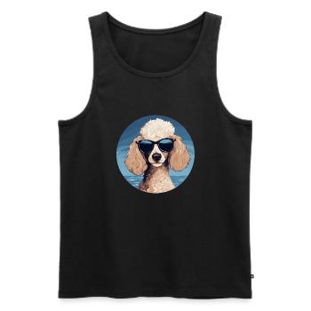 Pudel Hundeliebhaber Hundebesitzer Haustier Pudel - Männer Premium Bio Tank Top - Schwarz - Vorne - Michal (187cm)