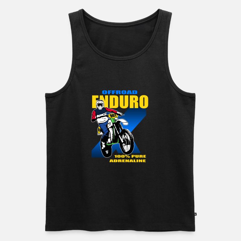 Enduro Offroad - Männer Premium Bio Tank Top - Schwarz