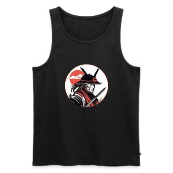 Samurai, Bushi, Ronin, Schwertmeister, Shogun - Männer Premium Bio Tank Top - Schwarz - Vorne - AI Model Male 178 light (178cm)