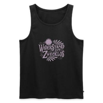 Geburtstag Lustig 66 Jahre Widerstand Zwecklos - Männer Premium Bio Tank Top - Schwarz - Vorne - AI Model Male 178 light (178cm)