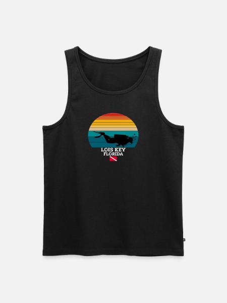Lois Key US Island Diving - Men's Premium Organic Tank Top - black