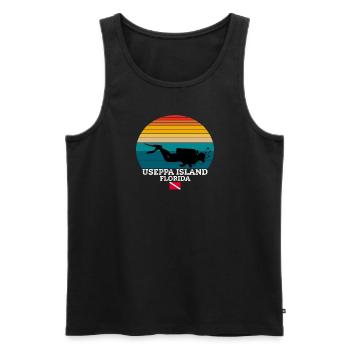 Useppa Island US Island Diving - Männer Premium Bio Tank Top - Schwarz - Vorne - Michal (187cm)