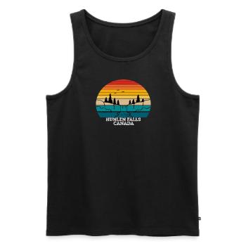 Hunlen Falls Canada - Débardeur bio Premium Homme - noir - Devant - Michal (187cm)