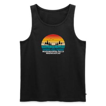 Mahamanina Falls Madagascar - Männer Premium Bio Tank Top - Schwarz - Vorne - Michal (187cm)