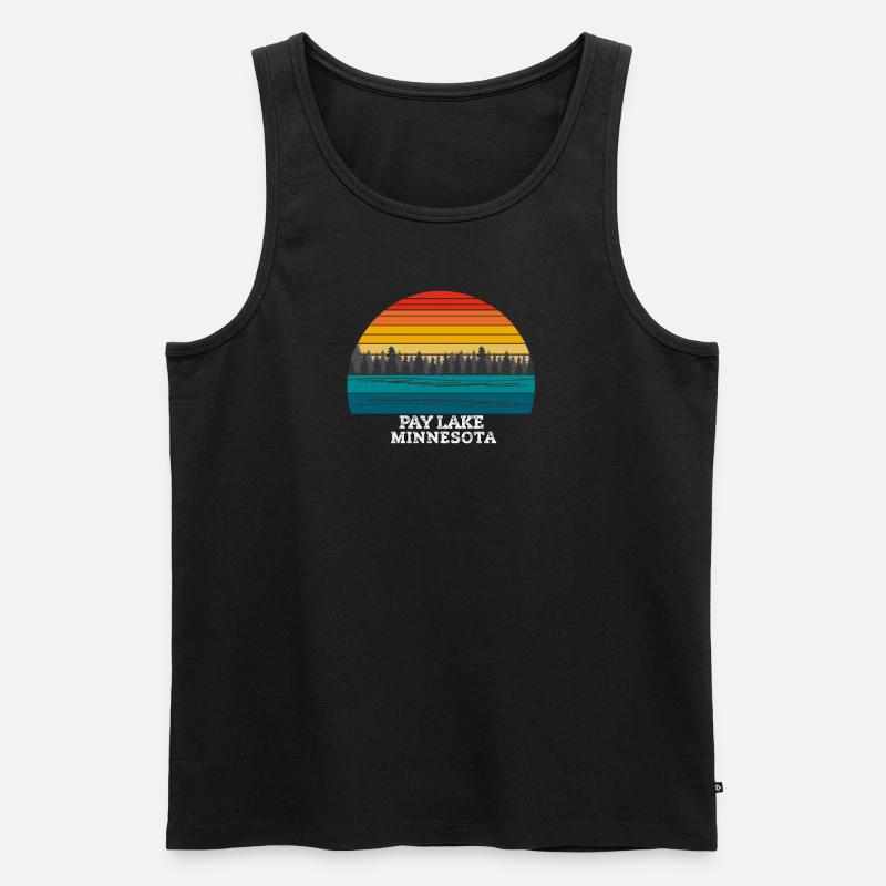 Pay Lake Minnesota - Männer Premium Bio Tank Top - Schwarz