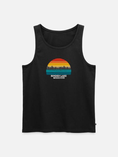 Binder Lake Missouri - Men's Premium Organic Tank Top - black