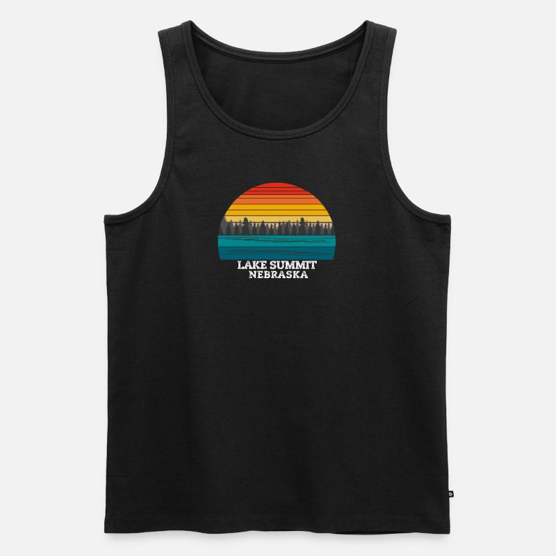 Lake Summit Nebraska - Männer Premium Bio Tank Top - Schwarz