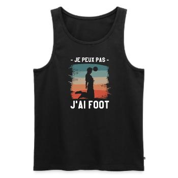 Je Peux Pas J'ai Foot Footballeur Football - Débardeur bio Premium Homme - noir - Devant - Michal (187cm)