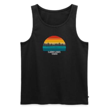 Ladd Lake Ohio - Männer Premium Bio Tank Top - Schwarz - Vorne - Michal (187cm)
