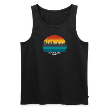 Sippo Lake Ohio - Men's Premium Organic Tank Top - black - Front - AI Model Male 178 light (178cm)