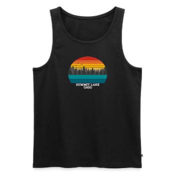 Summit Lake Ohio - Männer Premium Bio Tank Top - Schwarz - Vorne - AI Model Male 178 light (178cm)