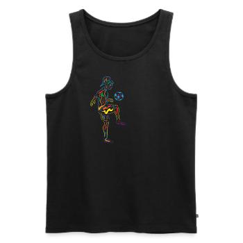 Female Footballer Gift Women's Soccer Soccer Women - Men's Premium Organic Tank Top - black - Front - Michal (187cm)