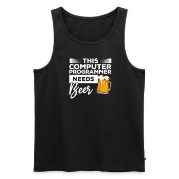 Dieser Computerprogrammierer braucht Bierprogrammierung - Männer Premium Bio Tank Top - Schwarz - Vorne - Michal (187cm)