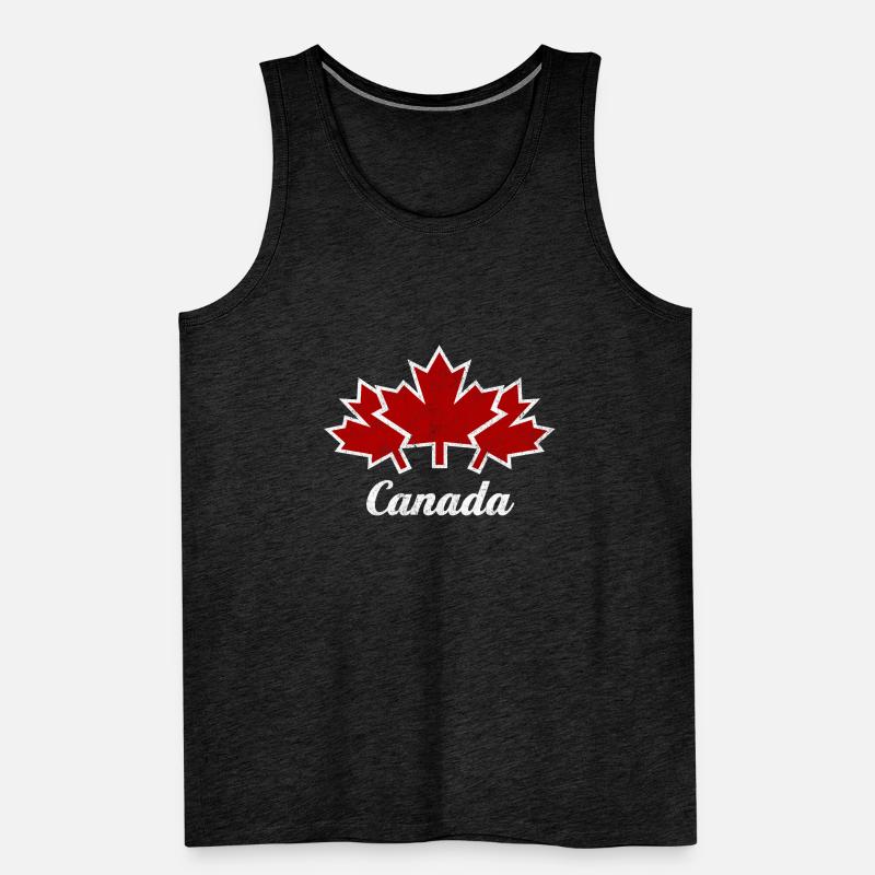CANADA, CANADA 3 FEUILLES MAPLE UTILISÉES Débardeur bio Premium Homme