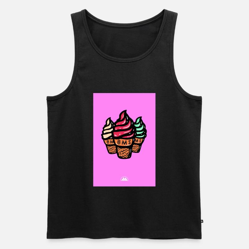 Softeis - Männer Premium Bio Tank Top - Schwarz