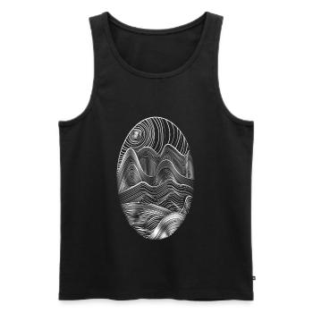 Nature en plein air des montagnes - Débardeur bio Premium Homme - noir - Devant - Michal (187cm)