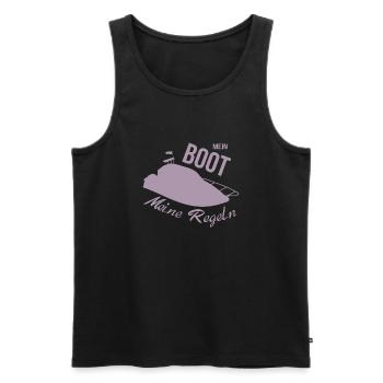 My Boat My Rules Motorboat - Men's Premium Organic Tank Top - black - Front - Michal (187cm)
